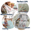 Gift For Couples,Gift For Husband,Gift For Wife,Custom Photo,Love - Custom Photo Calendar Couple The Day Our Journey Began - Personalized Fleece Blanket, Sherpa Blanket