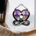 Memorial, Pet Lovers, Dog Lovers, Cat Lovers - You Left Paw Prints In My Heart - Personalized Window Hanging Suncatcher Ornament
