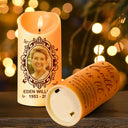 Memorial, Parents, Gift For Grandparents, Gift For Sibling - Custom Photo This Candle Is Lit - Personalized Flameless LED Candle
