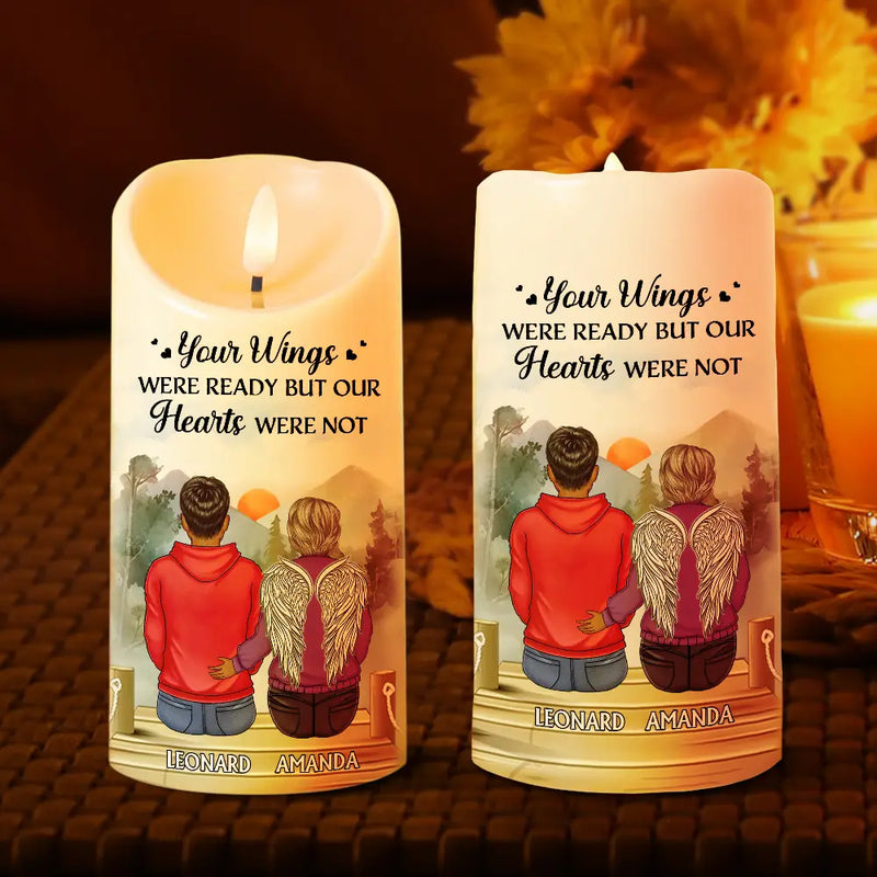 Christmas,Sad,Memorial,Family,Parents - Your Light Will Always Shine In My Heart Memorial - Personalized Flameless LED Candle