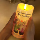 Christmas,Sad,Memorial,Family,Parents - Your Light Will Always Shine In My Heart Memorial - Personalized Flameless LED Candle