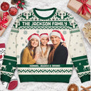 Christmas,Family,Parents,Gift For Kids,Custom Photo,Happy - Custom Photo Family Merry Christmas - Personalized Unisex Ugly Sweater