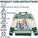 Christmas,Family,Parents,Gift For Kids,Custom Photo,Happy - Custom Photo Family Merry Christmas - Personalized Unisex Ugly Sweater