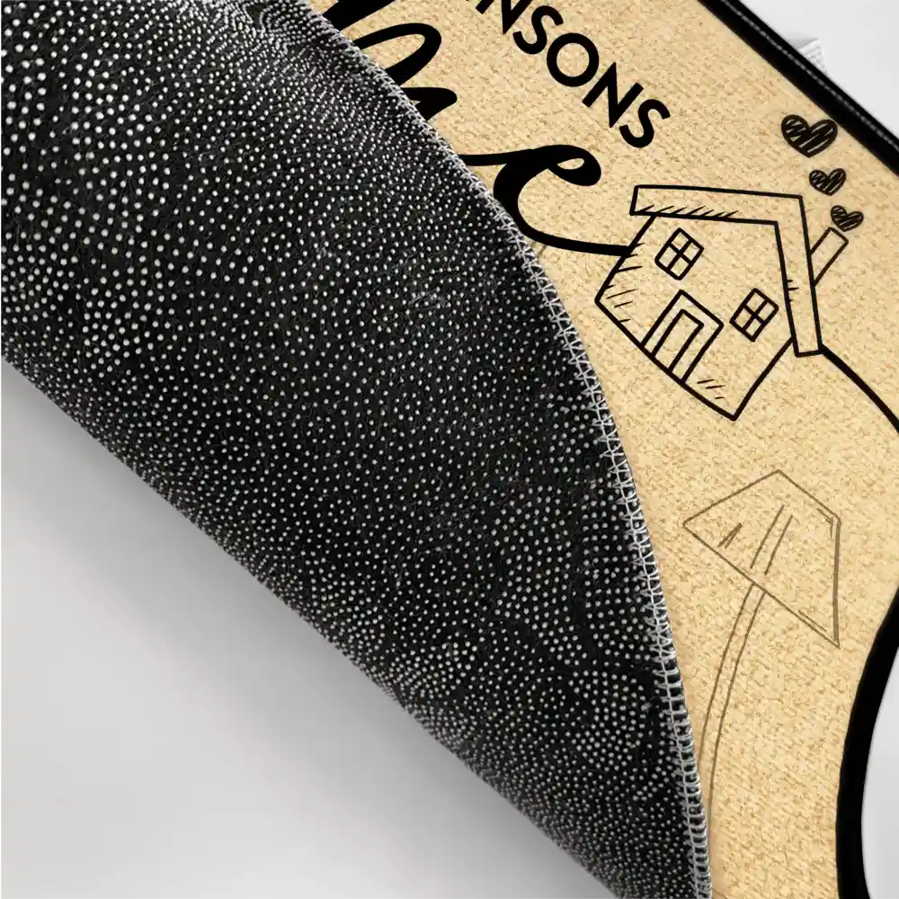 Gift For Couples,Pet Lovers,Dog Lovers,Cat Lovers,Family,Happy - Couple Home With Pet And Kid - Personalized Doormat