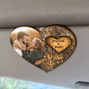 Custom Photo,Gift For Couples,Gift For Husband,Gift For Wife,Gift For Boyfriend,Gift For Girlfriend,Love - Custom Photo Drive Safe Couple Names - Personalized Custom Shaped Car Visor Clip