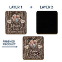 Gift For Couples, Gift For Boyfriend, Gift For Husband, Gift For Wife, Gift For Girlfriend - Custom Photo Drive Safe I Love You Engraved Tree - Personalized Custom Shaped Car Visor Clip