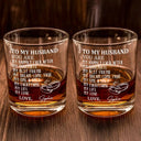 Gift For Husband, Gift For Boyfriend - To My Husband You Are My Happily Ever After - Personalized Whiskey Glass
