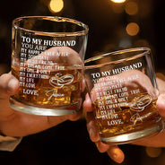 Gift For Husband, Gift For Boyfriend - To My Husband You Are My Happily Ever After - Personalized Whiskey Glass