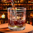 Gift For Husband, Gift For Boyfriend - To My Husband You Are My Happily Ever After - Personalized Whiskey Glass