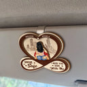 Gift For Couples, Gift For Boyfriend, Gift For Husband, Gift For Wife, Gift For Girlfriend - Couple Hugging I Love You - Personalized Custom Shaped Car Visor Clip