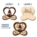 Gift For Couples, Gift For Boyfriend, Gift For Husband, Gift For Wife, Gift For Girlfriend - Couple Hugging I Love You - Personalized Custom Shaped Car Visor Clip