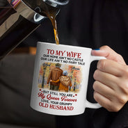 Old Couples, Gift For Husband, Gift For Wife - Couple To My Wife Our Home Ain't No Castle - Personalized Mug
