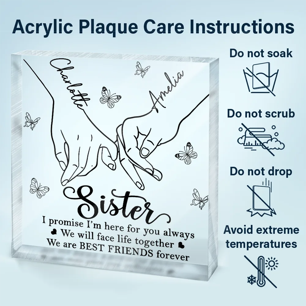 Gift For Bestie,Gift For Sisters,Happy - I May Not Be Able To Solve All Of Your Problems - Personalized Square Shaped Acrylic Plaque