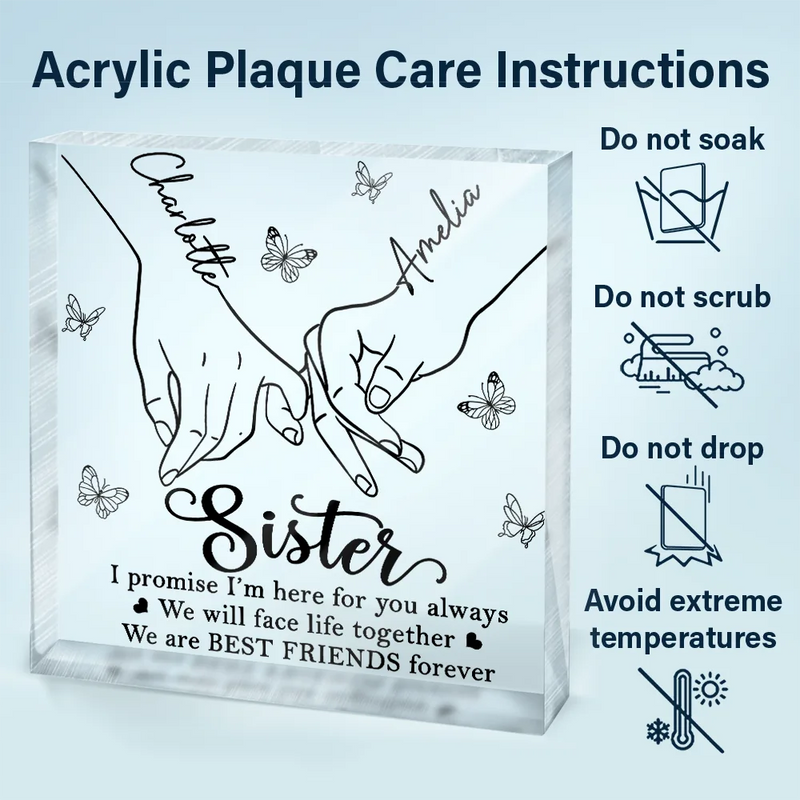 Gift For Bestie,Gift For Sisters,Happy - I May Not Be Able To Solve All Of Your Problems - Personalized Square Shaped Acrylic Plaque