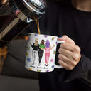 Gift For Bestie,Gift For Sisters,Happy - Sisters Will Always Be Connected By Heart - Personalized White Edge-to-Edge Mug