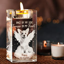 Memorial, Pet Lovers, Dog Lovers, Cat Lovers - Custom Photo Your Light Will Always Shine - Personalized Crystal Candle Holder