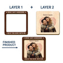 Gift For Couples, Gift For Husband, Gift For Wife, Gift For Boyfriend, Gift For Girlfriend - Custom Photo Kissing Couple Drive Safe I Need You Here With Me - Personalized Custom Shaped Car Visor Clip