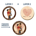 Gift For Couples, Love, Gift For Husband, Gift For Wife, Gift For Boyfriend, Gift For Girlfriend - Kissing Couple I Need You Here With Me - Personalized Custom Shaped Car Visor Clip
