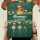 Gift For Grandma,Gardening,Happy,Gift For Mother - Birth Month Flower Grandma's Garden - Personalized Classic Metal Signs