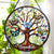 Gift For Grandma, Gift For Mother  - 
Butterfly Grandkids Tree - Personalized Stained Glass Window Hanging Suncatcher