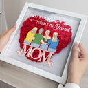 Gift For Mother, Mom, Daughters, Gift For Daughter - Mother & Daughter Forever Linked Together - Personalized Flower Shadow Box

