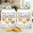 Gift For Mother,Gift For Grandma,Happy - Love Baked Into Every Bite - Personalized Cookie Jar
