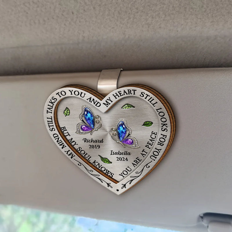 Memorial My Mind Still Talks To You Heart Shaped - Personalized Memorial My Mind Still Talks To You Heart Shaped - Personalized