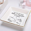 Gift For Mother, Gift For Daughter, Mom - Daughters (Adult), Love - Infinity Flower Mother And Daughter Forever Linked Together - Personalized Ring Dish