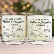 Gift For Mother,Gift For Daughter,Mom,Daughters - Infinity Flower Mother And Daughter Forever Linked Together - Personalized Glass Mug