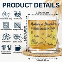 Gift For Mother,Gift For Daughter,Mom,Daughters - Infinity Flower Mother And Daughter Forever Linked Together - Personalized Glass Mug