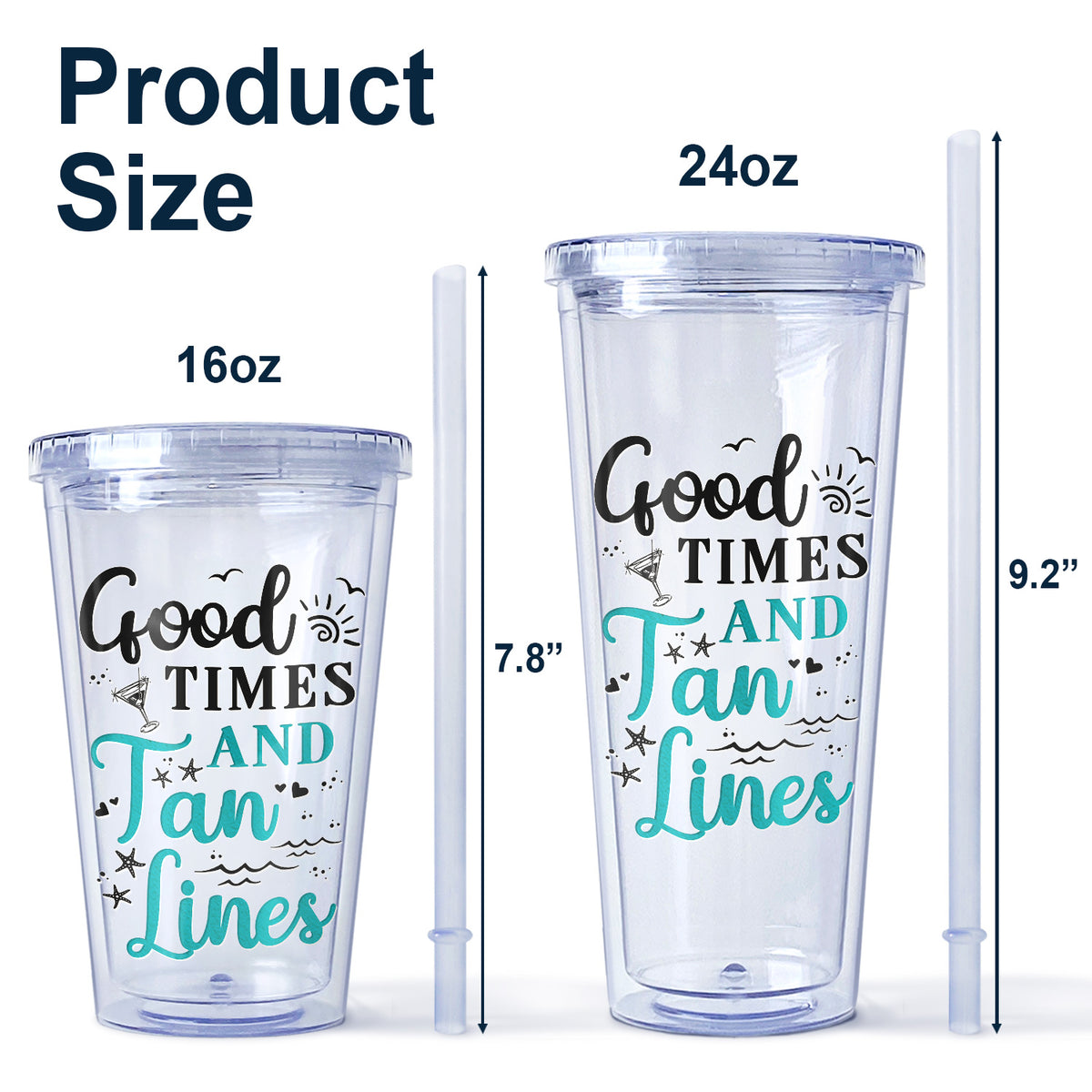 Tan & Tipsy Glass Tumbler