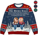 Gift For Bestie,Old Best friends,Gift For Sisters,Happy,Christmas - 3D Effect Besties Here's To Another Year Of Us - Personalized Unisex Ugly Sweater