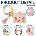 Gift For Yourself,Gift For Women,Happy,Gift For Bestie - God Says I Am Name Letter In Bible - Personalized Keychain Wristlet Leather Wallet