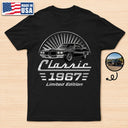 Gift For Father,Gift For Grandpa,Gift For Men,Non-Eng,Photo,Humorous - Custom Photo Classic Car Limited Edition - Personalized T Shirt