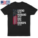 Gift For Grandpa,Dad's Hobby,Afro Dad,Gift For Men,Independence Day,Happy,Top Market - The Original Legend Legend Husband Daddy Grandpa - Personalized T Shirt
