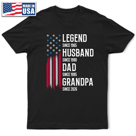 The Original Legend Legend Husband Daddy Grandpa - Personalized T Shirt