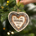 Mr & Mrs Forever - Gift For Married Couple - Personalized Custom Heart Ceramic Ornament