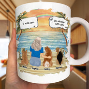 Papa chien pour toujours dans mon cœur - Cadeau commémoratif pour les amoureux des chiens - Tasse personnalisée