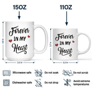 Papa chien pour toujours dans mon cœur - Cadeau commémoratif pour les amoureux des chiens - Tasse personnalisée