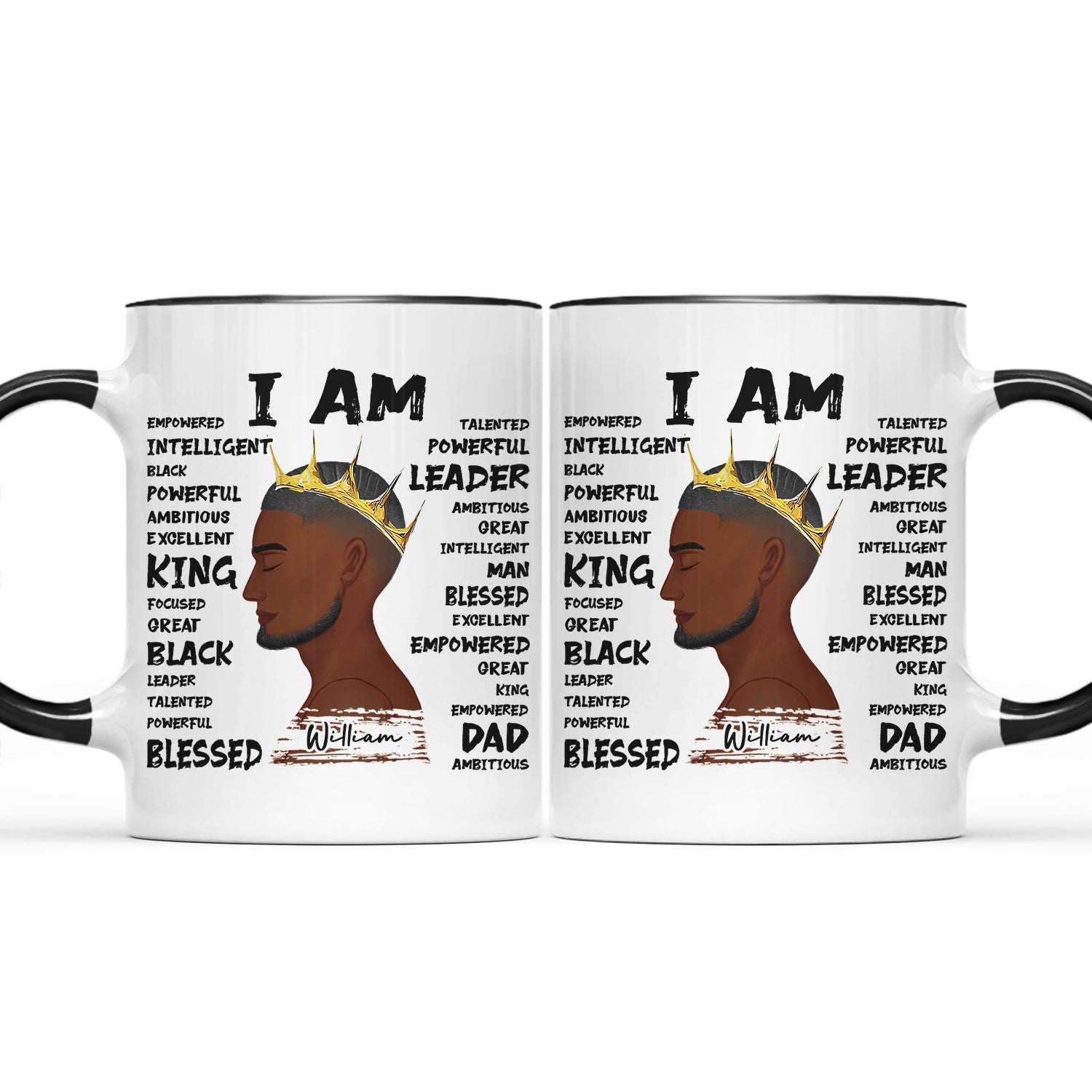 Black I Am Empowered - Personalized Accent Mug