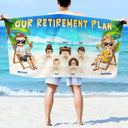 Plan de retraite - Serviette de plage personnalisée