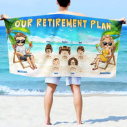 Plan de retraite - Serviette de plage personnalisée
