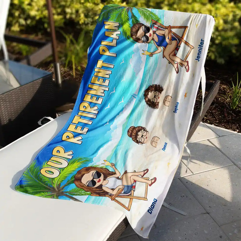 Plan de retraite - Serviette de plage personnalisée