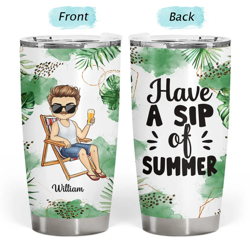 Sip Back And Relax - Personalized Tumbler