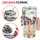 Beach Bestie Congrats On Being My Bestie - Personalized Tumbler
