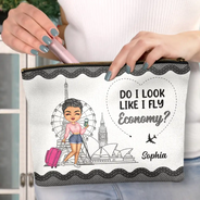Voyage : est-ce que j'ai l'air de voyager en classe économique ? - Trousse de maquillage personnalisée