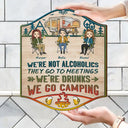 Rimes avec camping - Panneau en bois personnalisé