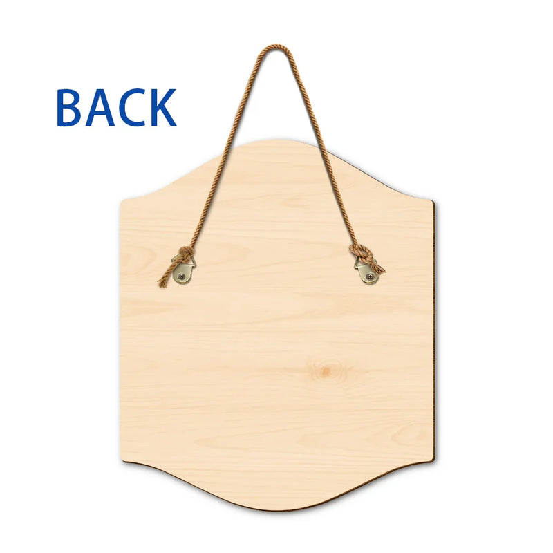 Rimes avec camping - Panneau en bois personnalisé