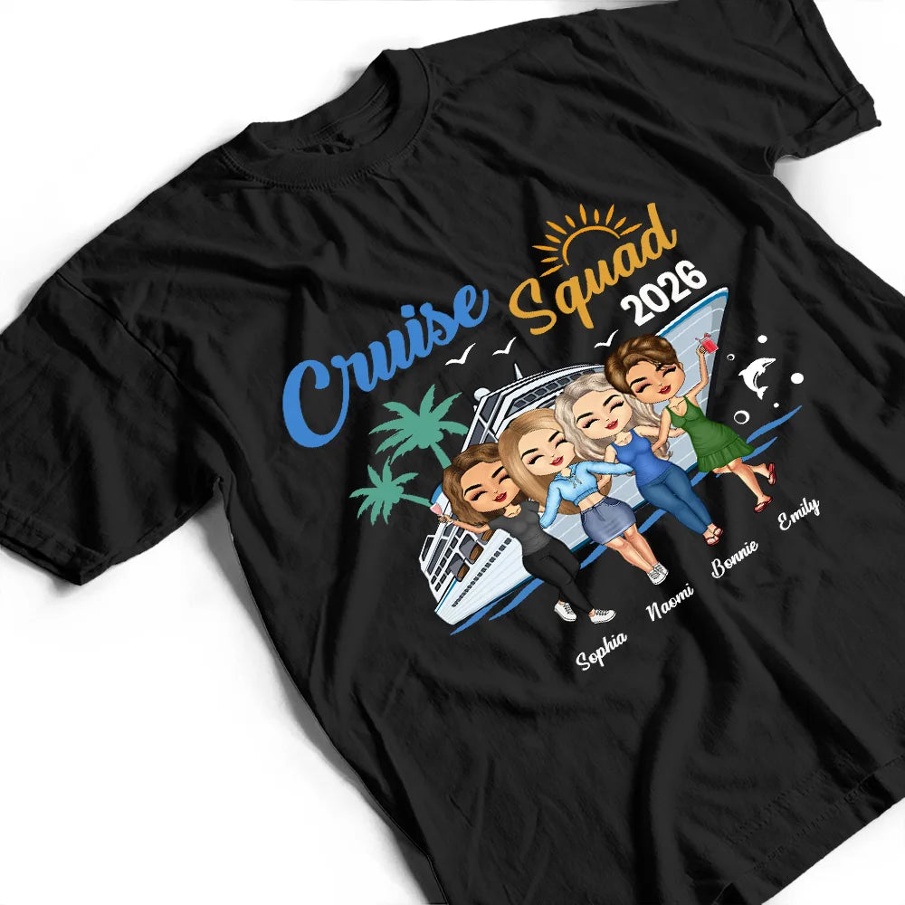 T-shirt personnalisé « Croisière Squad Bestie Trip »