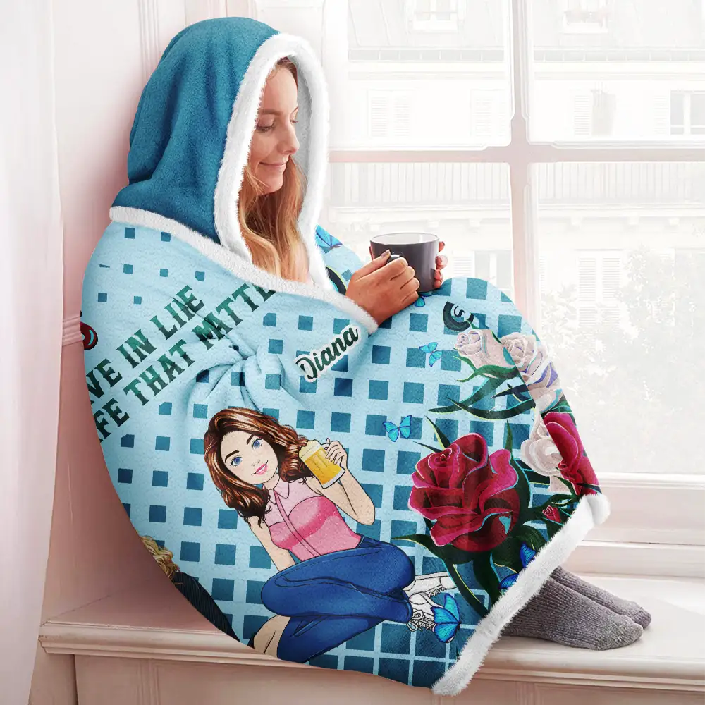 Who We Have In Life Personalized Wearable Hooded Blanket Wander Prints